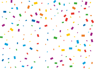 Magic Rectangular Rainbow Confetti
