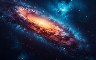 Digital galaxy colorful black hole scene abstract graphic poster web page PPT background