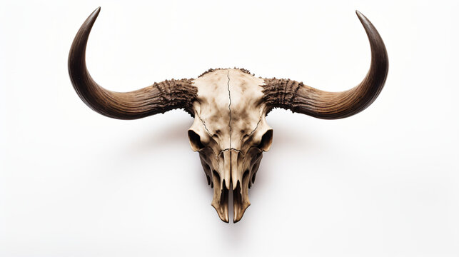 Bison head skull