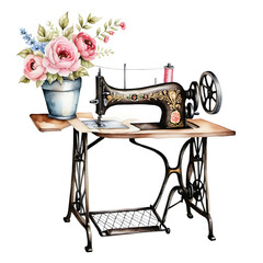 sewing machine clipart on white