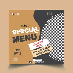 fast food Pizza social media post template