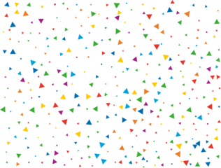 Colored Rainbow Triangular Confetti