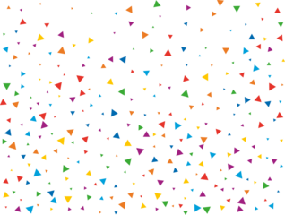 Colored Rainbow Triangular Confetti