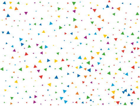 Colored Rainbow Triangular Confetti