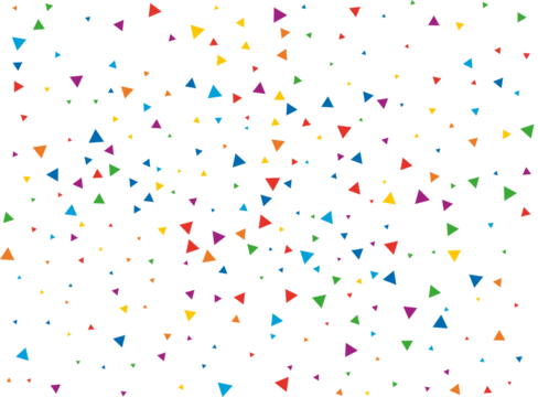 Colored Rainbow Triangular Confetti