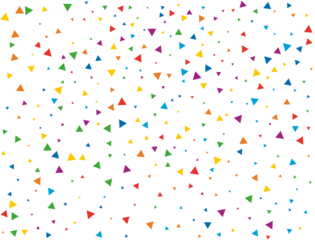 Colored Rainbow Triangular Confetti