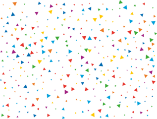 Colored Rainbow Triangular Confetti