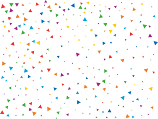 Colored Rainbow Triangular Confetti