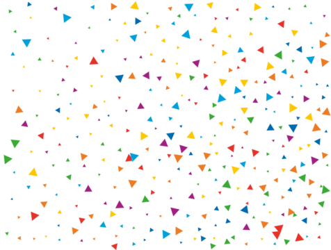 Colored Rainbow Triangular Confetti