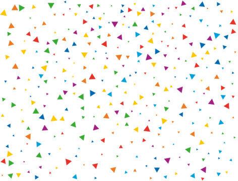 Colored Rainbow Triangular Confetti