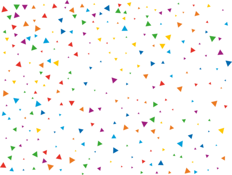 Colored Rainbow Triangular Confetti
