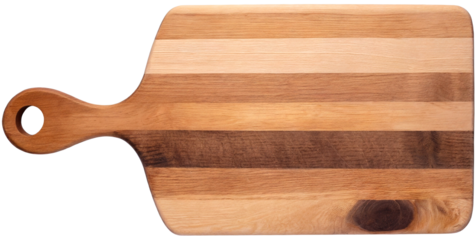 Kitchen cutting board on a white background