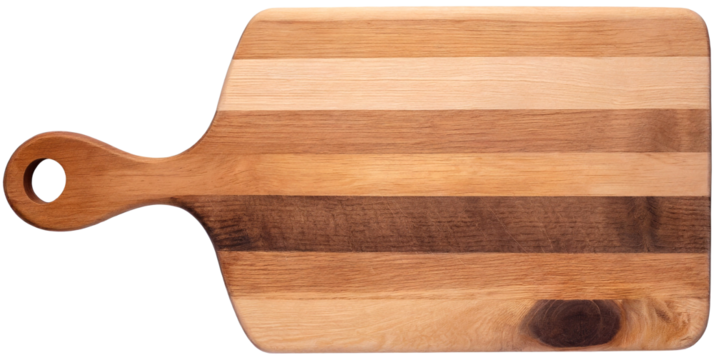 Kitchen cutting board on a white background