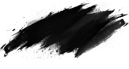 Fotobehang black paint, ink brush stroke, brush, line or texture © Zaleman