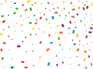 Magic Rectangular Rainbow Confetti