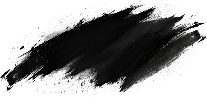 black paint, ink brush stroke, brush, line or texture
