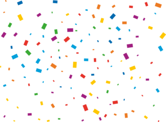 Magic Rectangular Rainbow Confetti