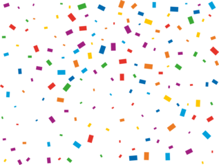Magic Rectangular Rainbow Confetti