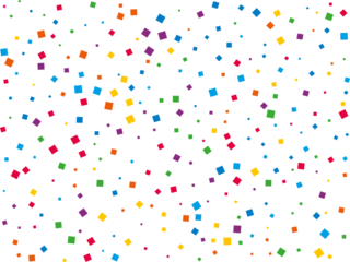 Christmas Rainbow Square Confetti