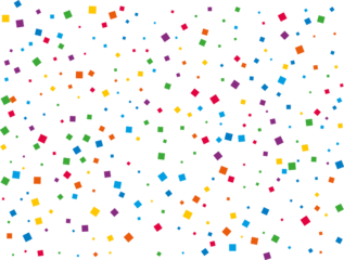 Christmas Rainbow Square Confetti