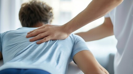 Obraz premium Physiotherapist Providing Treatment to a Patient. Generative ai