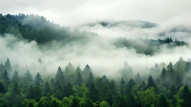 The Veil of Fog Like a gauzy curtain, the thick fog ds over the forest, concealing its secrets and mysteries.