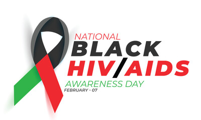 National Black HIV AIDS Awareness Day. background, banner, card, poster, template. Vector illustration.