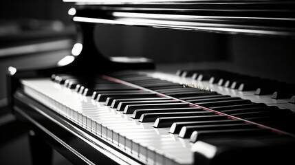 Fototapeta na wymiar Close-up of piano keyboard