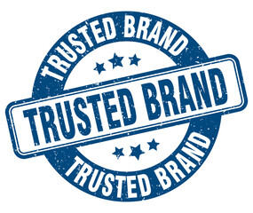 trusted brand stamp. trusted brand label. round grunge sign