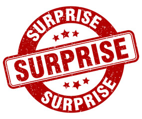 surprise stamp. surprise label. round grunge sign