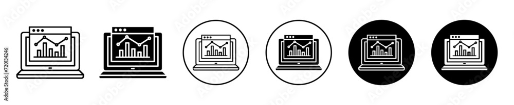Aufkleber web traffic vector icon set collection. web traffic outline flat icon.