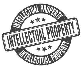 intellectual property stamp. intellectual property label. round grunge sign