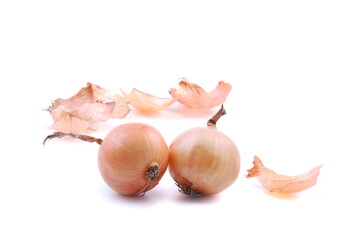 Onion isolated on white background. Healthy vegetables.