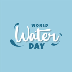 World Water Day Retro Style Vector Design