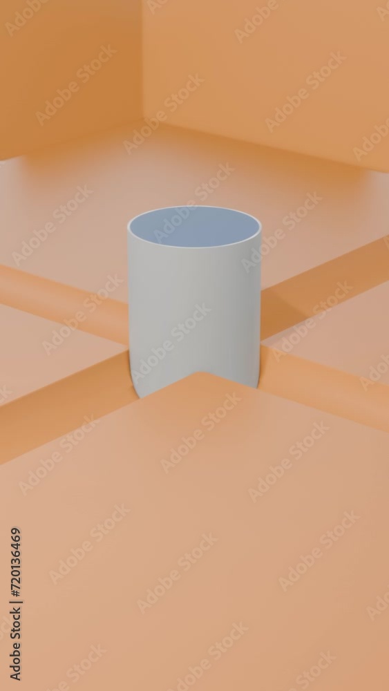 Aufkleber dynamic vertical patterns: modern geometric 3d render