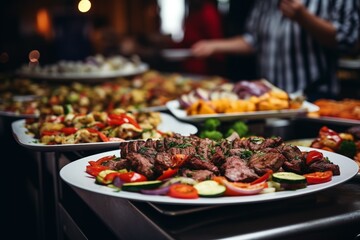 food in restaurant, buffet