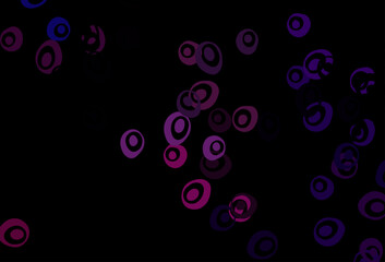 Dark Purple, Pink vector texture with disks.