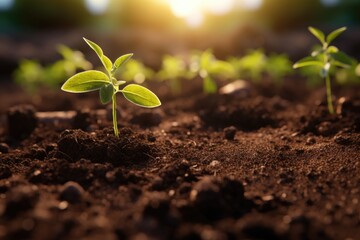 Clean soil for gardening, a vital element for life on Earth.