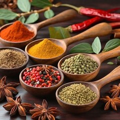 Fototapeta premium Flavorful Firefly Night: Original Indian Spice Fusion in Illuminated Beauty