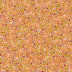 Abstract watercolor blobs pattern. Endless texture on fuzz peach background.