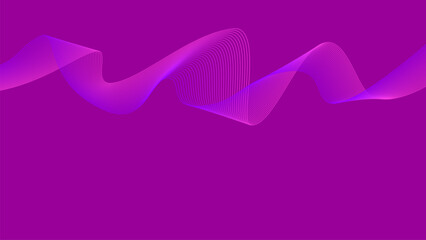 Background with Pink Purple Violet wave lines. Flowing waves design Abstract digital equalizer sound wave. Line Vector illustration for tech futuristic innovation concept background Graphic design