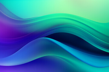 Naklejka premium green purple abstract wavy color unique background, gradient blend, bright colored
