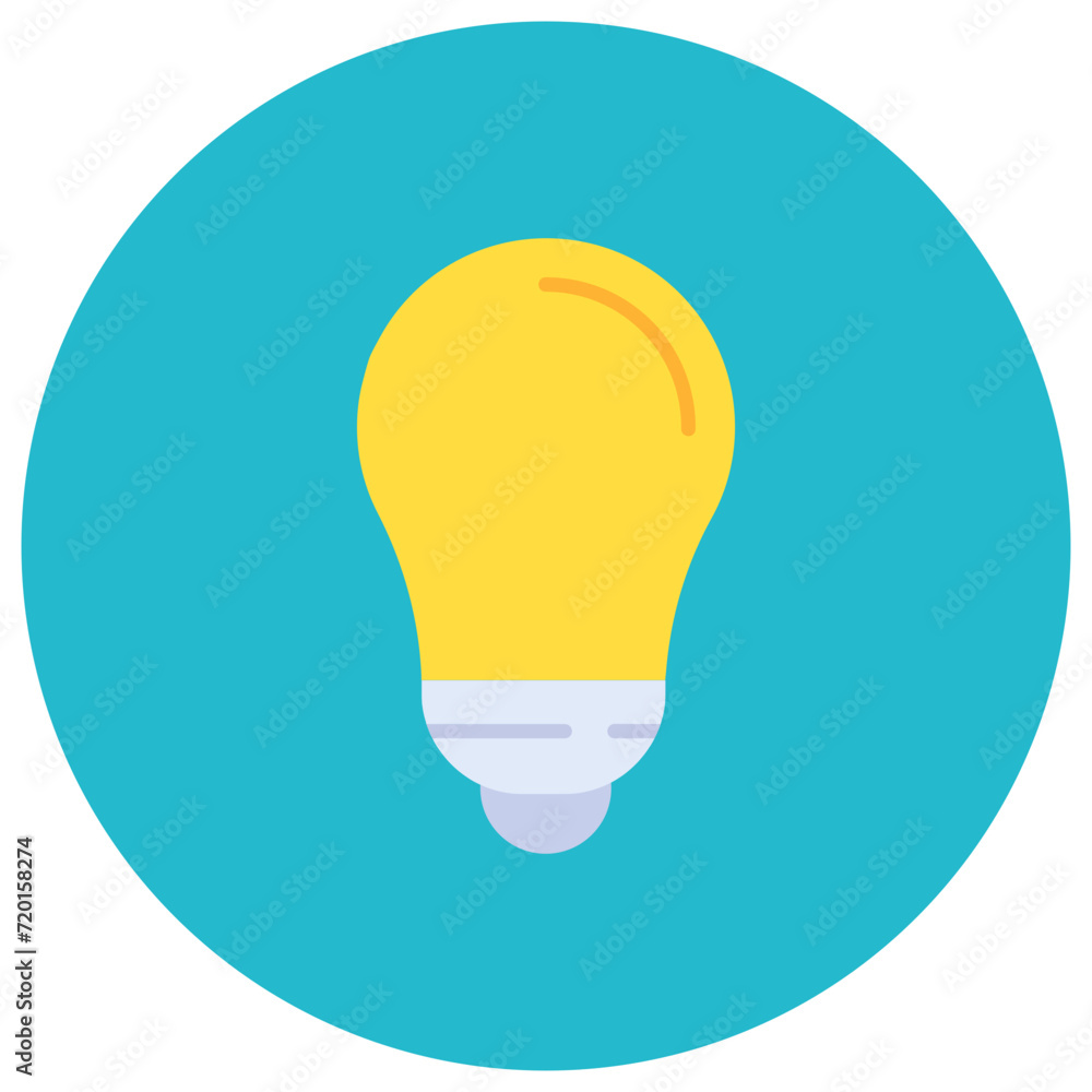 Poster light bulb icon vector image. can be used for electrician tools.