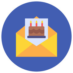 Birthday Invite icon vector image. Can be used for Birthday.