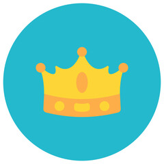 Crown icon vector image. Can be used for Birthday.