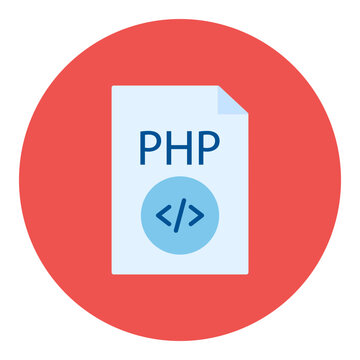 PHP File icon vector image. Can be used for Coding and Development.