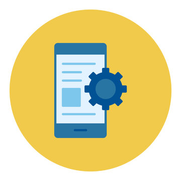 Mobile App icon vector image. Can be used for Coding and Development.
