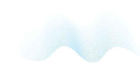 	
Modern abstract blue wave digital geometric Technology, data science frequency gradient lines on transparent background. Isolated on blue background. gray and white wavy stripes background. - obrazy, fototapety, plakaty