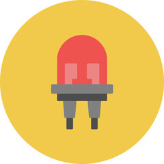 Light Emitting Diode icon vector image. Can be used for School.