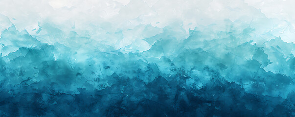 Fototapeta na wymiar Icy arctic landscape gradient in cool shades of blue and teal, complemented by a grainy texture for a winter-themed event poster.